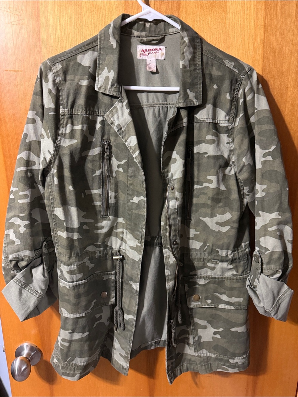 Arizona Jean Co. Women’s Camo Utility Jacket - Olive Green